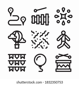 Simple Set Parade Vector line Icons. Line with Editable stroke