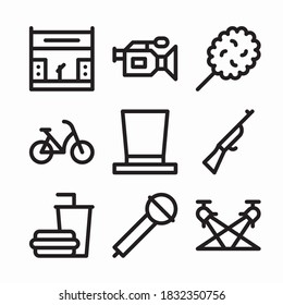 Simple Set Parade Vector line Icons. Line with Editable stroke