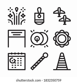 Simple Set Parade Vector line Icons. Line with Editable stroke