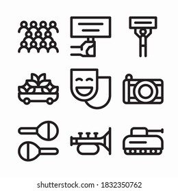 Simple Set Parade Vector line Icons. Line with Editable stroke