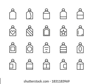Simple Set Of Parfum, Aroma,  Scent, Fragrance Related Outline Icons. Elements For Mobile Concept And Web Apps. Thin Line Vector Icons For Website Design And Development, App Development. Premium Pack