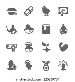 Simple Set of Personal Development Icons for Your Design.