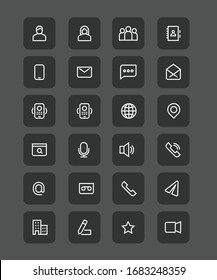 Simple Set of Personal Related Vector Line Icons. Contains such Icons as Avatar, Group, Contact, Email, Building and more. Editable Stroke. 48x48 Pixel Perfect.