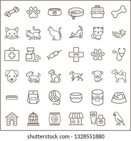 Simple Set of Pet Related Line Icons.
Contains such Icons as dog , puppy, parrot, catling, cat, bone, paw print, pet collar And Other Elements.
customize color, stroke width control , easy resize.