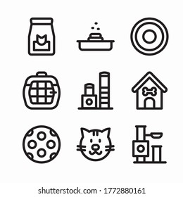 Simple Set Pet Shop Vector line Icons. Line with Editable stroke