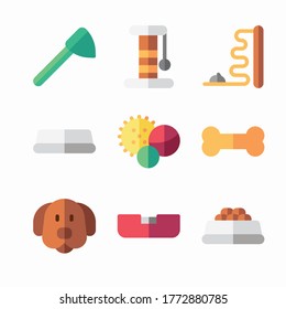 Simple Set Pet Shop Vector Color Icons. Color with Editable stroke