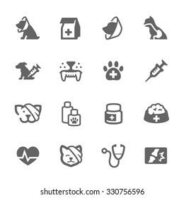 Simple Set of Pet vet Related Vector Icons for Your Design.