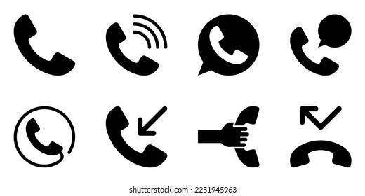 Simple Set of Phone Related Vector Icons. Contains such Icons as Global Calls, Online Support, service, vector illustration on white background