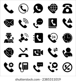 Simple Set of Phone Related Vector Line Icons. Contains such Icons as Global Calls, help, Online Support, vector illustration on white background