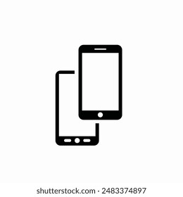 Simple Set Phone Vector Black Icons.