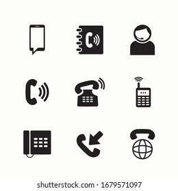 Simple Set phone Vector Line Icons