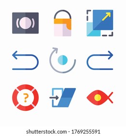 Simple Set Photo Editing Tools Vector Color Icons