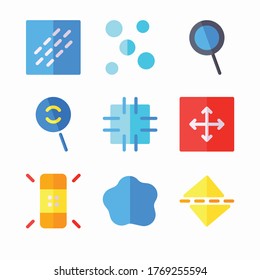 Simple Set Photo Editing Tools Vector Color Icons