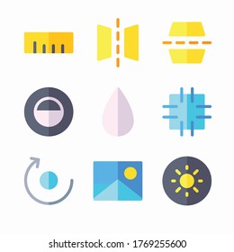 Simple Set Photo Editing Tools Vector Color Icons
