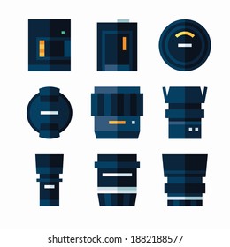 Simple Set Photography Vector Color Icons. Color with Editable stroke
