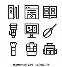 Simple Set Photography Vector line Icons. Line with Editable stroke
