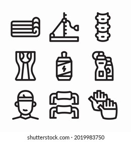 Simple Set Pilates Vector line Icons
