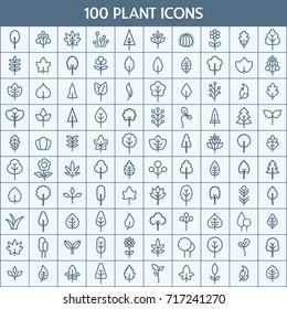 Simple Set of Plant Related Vector Icons. Contains such Icons as Tree, Leaf, Nature, Garden, Botany, Flora and more.