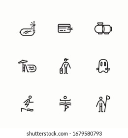 Simple Set of Pool Vector Line Icons.