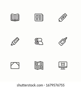 Simple Set of Print Vector Line Icons