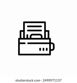 Simple Set Print Vector line Icons