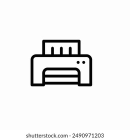 Simple Set Print Vector line Icons