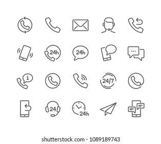 Simple Set of Processing Related Vector Line Icons. Contains such Icons as Support, Chat, Callback and more.
Editable Stroke. 48x48 Pixel Perfect.