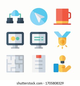 Simple Set Productivity Vector Color Icons. Color with Editable stroke