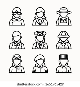 conjunto simple iconos de línea profesional Envases vectoriales