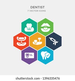 simple set of prophylaxis, radiograph, sealants, partial denture icons, contains such as icons overdenture, oral, occlusal and more. 64x64 pixel perfect. infographics vector