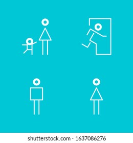 Simple set of public navigation related vector line icons