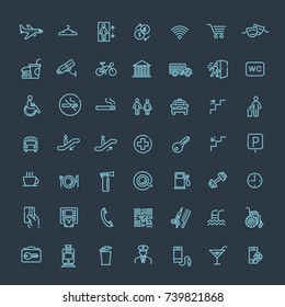 Simple Set of Public Navigation Related Vector Line Icons