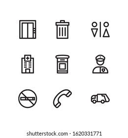 Simple Set of Public Services Related Vector Line Icons