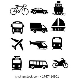 Simple Set of Public Transportation Related Vector Line Icons. Contains Icons like Taxi, Train, Tram and many more.