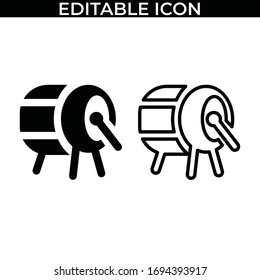 Simple Set of Ramadan Kareem Vector Line and Fill Icons