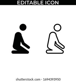 Simple Set of Ramadan Kareem Vector Line and Fill Icons