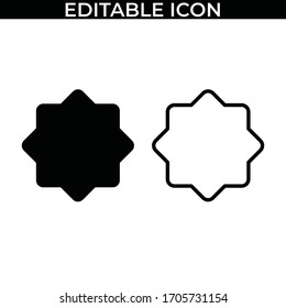 Simple Set of Ramadan Kareem Vector Line and Fill Icons