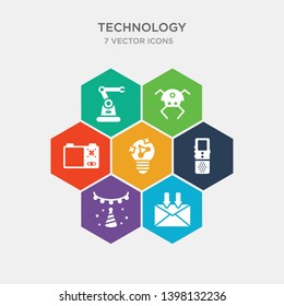 simple set of received, holidays, recording, wireless lighting icons, contains such as icons nanosensor, robot insect, robotic hand and more. 64x64 pixel perfect. infographics vector