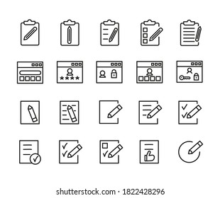 Simple Set Of Register  Related Outline Icons. Elements For Mobile Concept And Web Apps. Thin Line Vector Icons For Website Design And Development, App Development. Premium Pack.