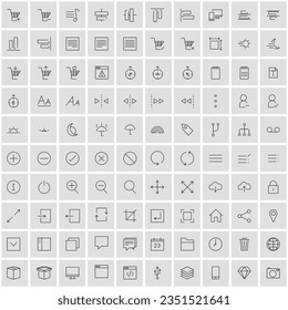 Simple Set of Related Icons. Pixel vector graphics - Vector.