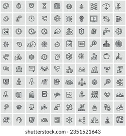 Simple Set of Related Icons. Pixel vector graphics - Vector.