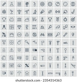 Simple Set of Related Icons. Pixel vector graphics - Vector.