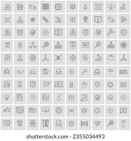 Conjunto simple de iconos relacionados. Gráficos vectoriales de píxeles - Vector.
