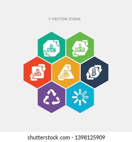 simple set of restart, recycable, 5 pp, 21 pap icons, contains such as icons 4 ldpe, 1 pete, 3 pvc and more. 64x64 pixel perfect. infographics vector svg