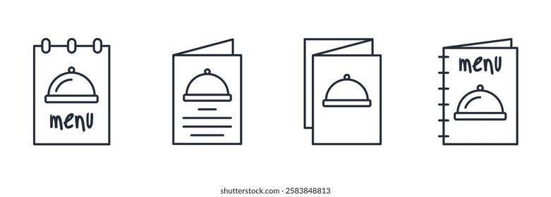 Simple Set restaurant menu icon template color editable. menu pack symbol vector sign isolated on white background illustration for graphic and web design