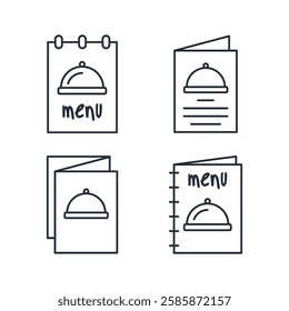 Simple Set restaurant menu icon template color editable. menu pack symbol vector sign isolated on white background illustration for graphic and web design