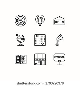 Simple Set of Restaurant Related Vector Line Icons