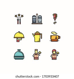 Simple Set of Restaurant Related Vector Color Icons