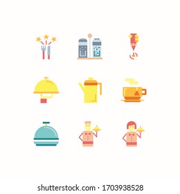 Simple Set of Restaurant Related Vector Flat Icons