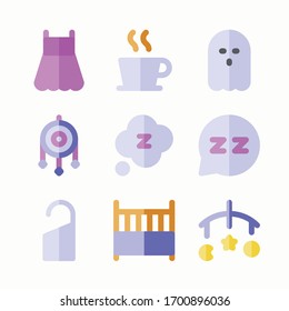 Simple Set Resting Element Vector Color Icons